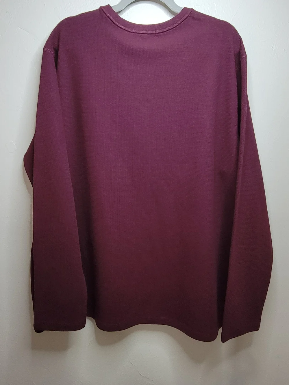 Official Banana Republic Pullover Crewneck Waffle Knit Sweatshirt Burgundy 2XL
